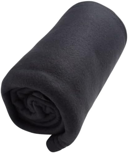 Brookstone Travel Blanket with Foot Pocket and Packing Case - Lightweight Portable Fleece Blanket for Vacations, Airplanes, Trains, Buses, and Cars, Black