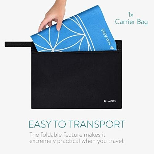 Navaris Foldable Yoga Mat for Travel - 1/16" (1.5mm) Thick Exercise Mat for Pilates, Workout, Gym, Fitness - Non-Slip Folding Portable Mat - Image 4