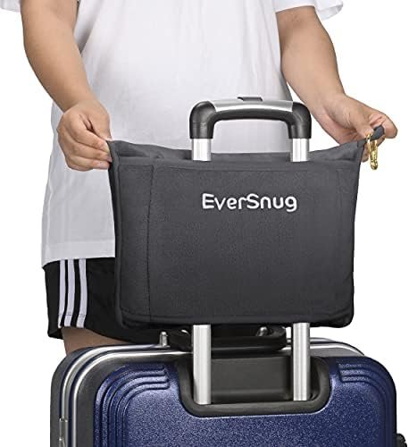 EverSnug Travel Blanket and Pillow - Premium Soft 2 in 1 Airplane Blanket with Soft Bag Pillowcase, Hand Luggage Sleeve and Backpack Clip (Grey) - Image 4