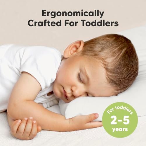 Toddler Pillow with Pillowcase - 13x18 My Little Dreamy Pillow, Organic Cotton Toddler Pillows for Sleeping, Kids Pillow, Travel Pillows, Mini Pillow, Nursery Pillow, Toddler Bed Pillow (Soft White) - Image 2