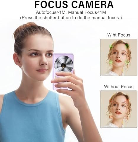 Digital Camera Cheap, 4K 44MP Kids Camera with 32GB SD Card, 2.4 Inch Point and Shoot Camera with 16X Digital Zoom, Compact Camera for Kids Teens Boys Girls Adults Students Seniors(Purple3) - Image 4