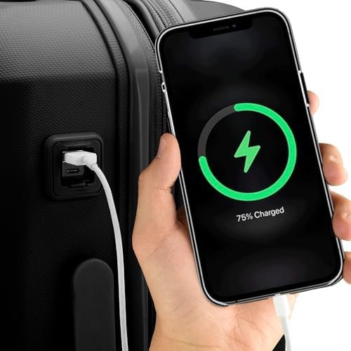 Traveler's Choice Pagosa Indestructible Hardshell Expandable Spinner Luggage, Black, 2 Piece Set - Image 4