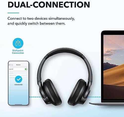 Soundcore by Anker Q20i Hybrid Active Noise Cancelling Headphones, Wireless Over-Ear Bluetooth, 40H Long ANC Playtime, Hi-Res Audio, Big Bass, Customize via an App, Transparency Mode - Image 7