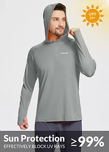 BALEAF Men's Sun Protection Hoodie Shirt UPF 50+ Long Sleeve UV SPF T-Shirts Rash Guard Fishing Swimming Lightweight - Image 3