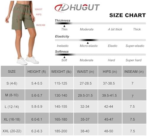 Women's Lightweight Hiking Cargo Shorts Quick Dry Athletic Shorts for Camping Travel Golf with Zipper Pockets Water Resistant - Image 6