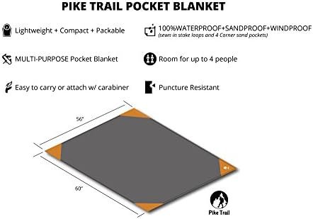 Pocket Blanket -Compact Picnic Blanket (60"x 56") - Sand Proof Beach Blanket / 100% Waterproof Ground Cover. Great Outdoor Blanket for Hiking, Camping, Picnics, Travel and Beach Trips! - Image 6