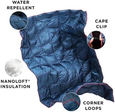 Rumpl The NanoLoft Puffy Blanket | Indoor Outdoor Camping Blanket for Traveling, Picnics, Beach Trips, Concerts | 38" x 52" | Deepwater, Travel - Image 3