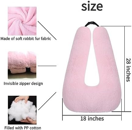 Travel Pillow Travel Pillow Cushion for The Back Seat of Car Car Pillow for Kids A Sleeping Artifact Suitable for Long-Distance Travel of Adults and Children Travel Pillow for Kids Pink - Image 3