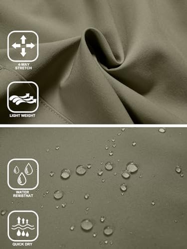 Women's Lightweight Hiking Cargo Shorts Quick Dry Athletic Shorts for Camping Travel Golf with Zipper Pockets Water Resistant - Image 4