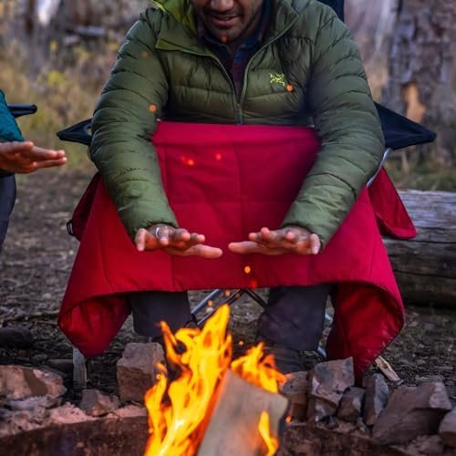 Rumpl The NanoLoft Puffy Blanket | Indoor Outdoor Camping Blanket for Traveling, Picnics, Beach Trips, Concerts | 38" x 52" | Deepwater, Travel - Image 8