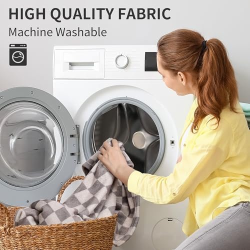 Travel Blanket (Checkered Taupe) - Extra Long 72” Airplane Blanket for Long Flight Journeys - Soft, Cozy Travel Pillow and Blanket Set Hooks on Suitcase, Backpack - Lightweight Travel Gifts - Image 5