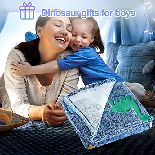 Dinosaur Blanket for Boys, Glow in The Dark Blanket for Kids, Toddler Blanket, Dinosaur Gifts for Boys, Soft Fleece Blanket Throw, Birthday Gifts 40"x60" - Image 5