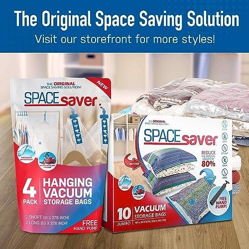 Spacesaver Premium Travel Roll-Up Storage Bags with Double-Zip Seal and Triple-Seal Turbo Valve, Get 80% More Storage - Space Saver Bags for Travel - Compression Bags for Travel (Travel 8 Pack) - Image 9